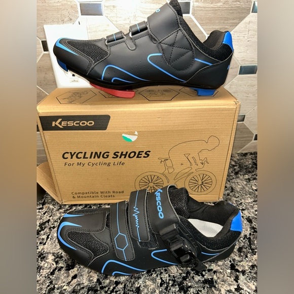 KESCOO Mens Womens Cycling Shoes Compatible with Peloton Bike Shoes Delta Cleats - Picture 10 of 14